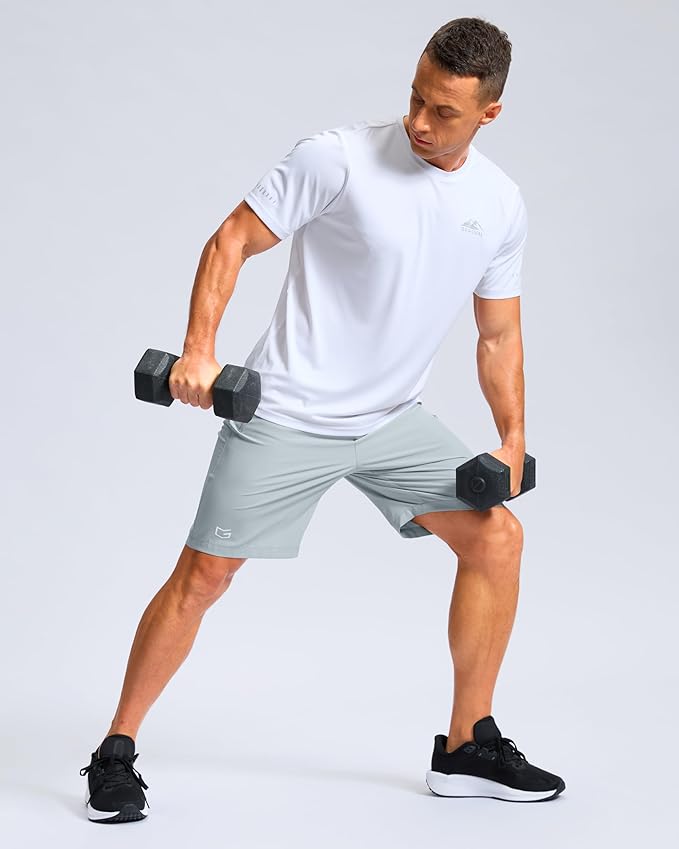 G Gradual Men's Athletic Running Shorts with Zipper Pockets Quick Dry 7"/ 5"/ 9" Workout Gym Shorts for Basketball Hiking