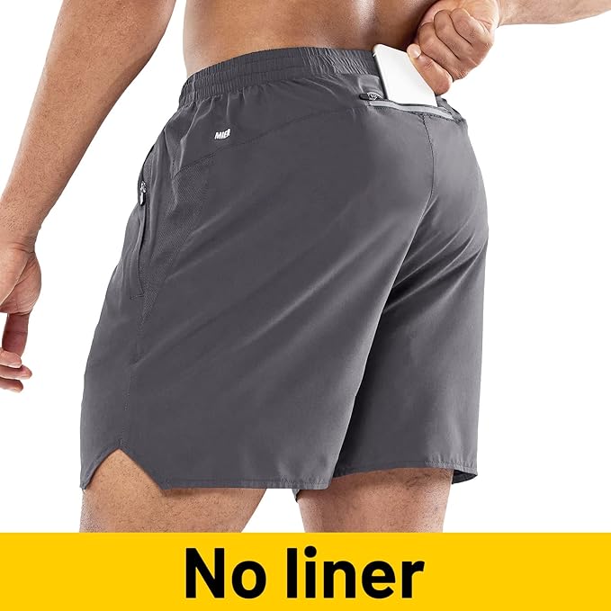 MIER Men's Workout Running Shorts Quick Dry Active 5 Inches Shorts with Pockets, Lightweight, Breathable