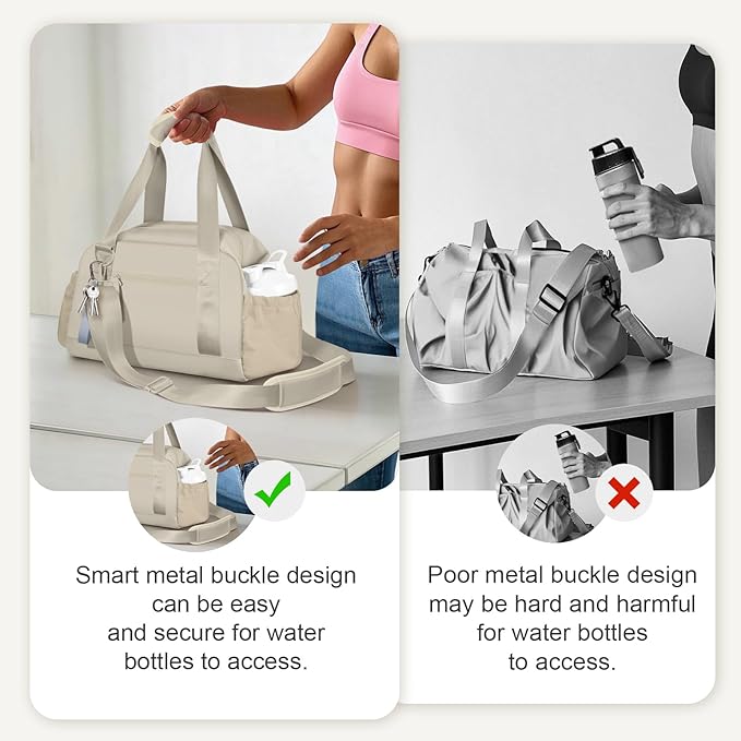 Small Gym Bag 14 inch for Women & Men Mini Gym Duffel Bag with Wet Compartment Waterproof Travel Duffle Bag for Sports Workout Dance