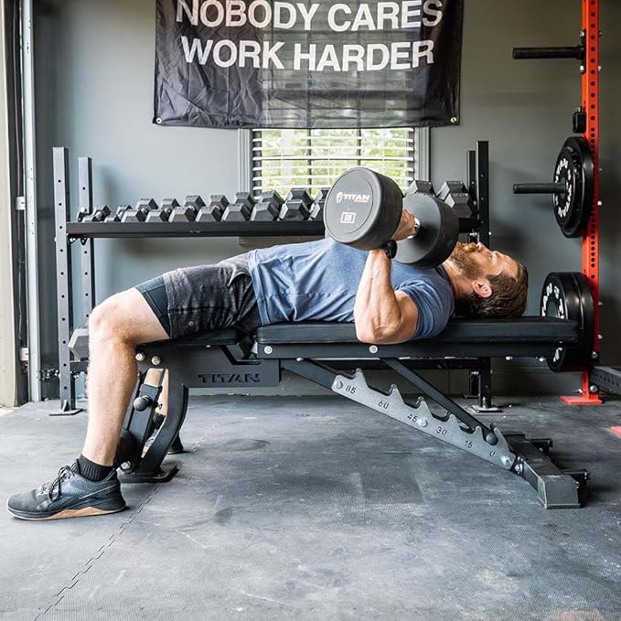 Titan Fitness Elite Series Adjustable FID Weight Bench, Exercise Bench Rated 500 LB Incline, 1,000 LB Flat, Adjustable Workout Bench for Home Gym, Weightlifting & Strength Training