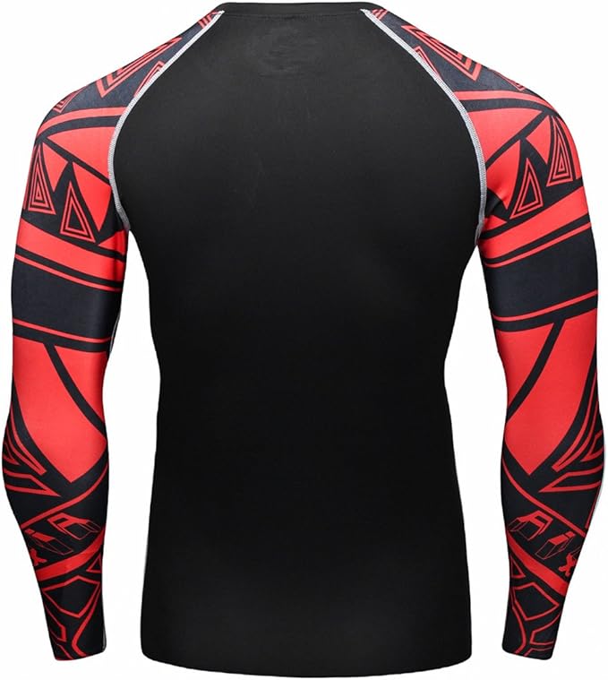 Men's Soft Slim Long Sleeve Dry-Fit Compression Gym Trainning Shirt