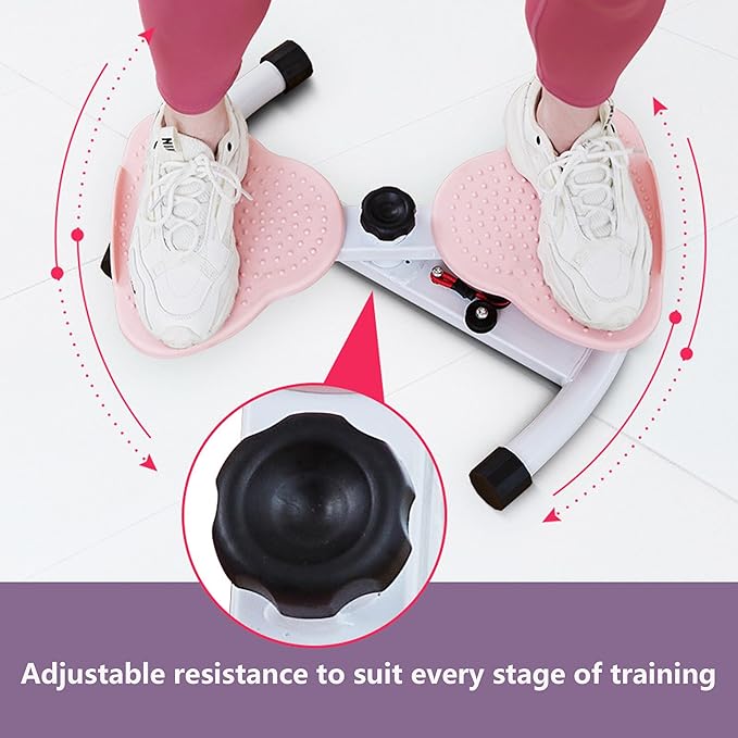 Waist Twister, Ab Machine with Resistance Bands,330 lbs Weight Capacity, Abs Workout for Slim Waist and Core Ab Exercise, Noiseless Home Gym Exercise Equipment for Women Men