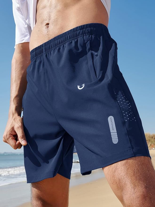 NORTHYARD Men's Athletic Running Shorts Quick Dry Workout Shorts 7"/ 5"/ 9" Lightweight Sports Gym Basketball Tennis Hiking