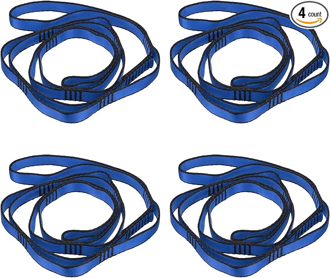 PATIKIL Daisy Chain Straps, Strong Climbing Strap Adjustable Nylon Chain Sling with Loops for Aerial Yoga Hammock Swing