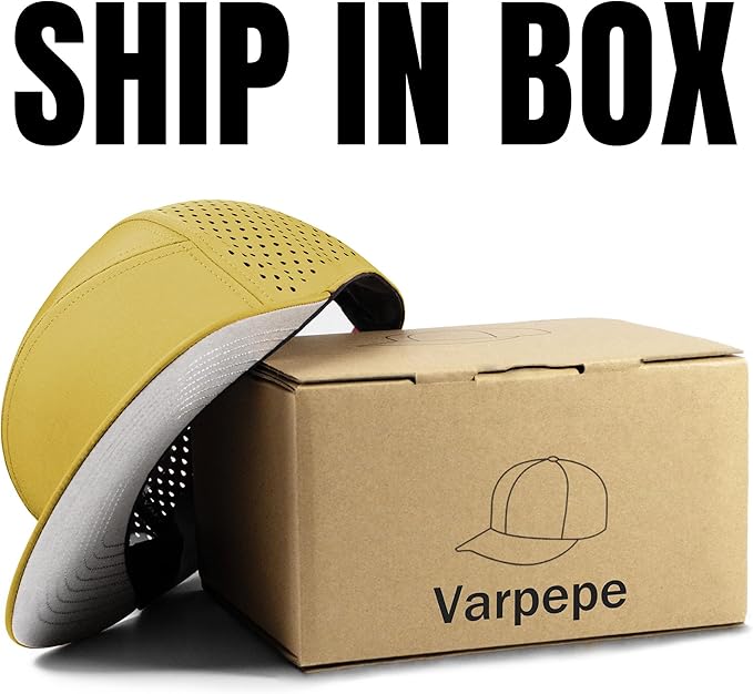 Performance Snapback Hats for Men Women,Flat Bill Cap,Golf,Running,Workout