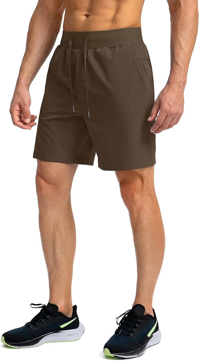 Men's Running Shorts with Zipper Pockets 9 Inch/ 7 Inch / 5 Inch Lightweight Quick Dry Gym Workout Athletic Shorts for Men