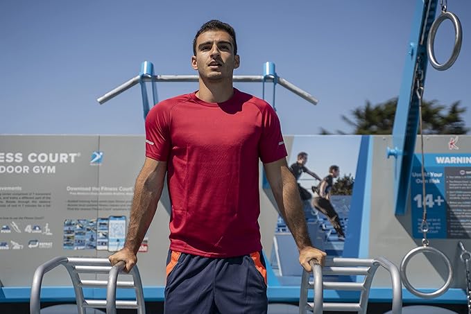 frueo Men's 1/3 Pack Workout Shirts Quick Dry Moisture Wicking Short Sleeve Mesh Athletic T-Shirts