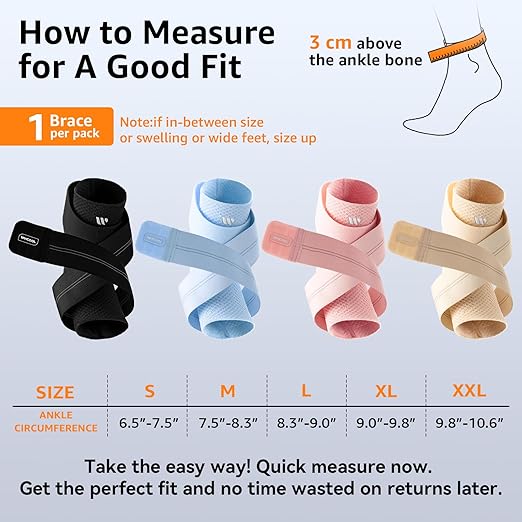 Flat Knitting Ankle Brace For Women&Men, 7-Zone Dynamic Compression Sleeve w/Flex Strap,Foot Support For Sports, Sprained Ankle, Achilles Tendonitis, Plantar Fasciitis Relief(Pack of1) S,Pink