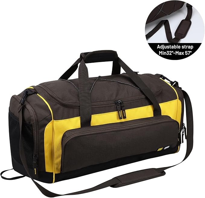 MIER Large Duffel Bag Men's Gym Bag with Shoe Compartment, 60L