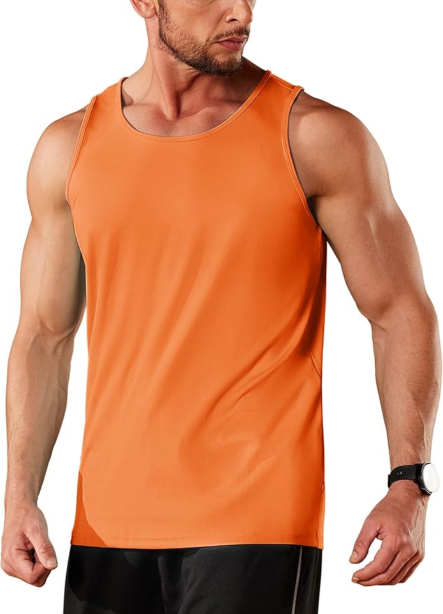 TACVASEN Men's Workout Tank Tops Sleeveless UPF 50+ Summer Sun Shirts Quick Dry for Running Swim Gym Beach
