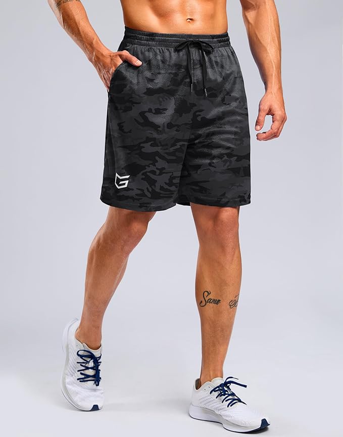 G Gradual Men's Athletic Workout Shorts with Pockets 5"/7"/9" Lightweight Quick Dry Gym Basketball Running Shorts for Men