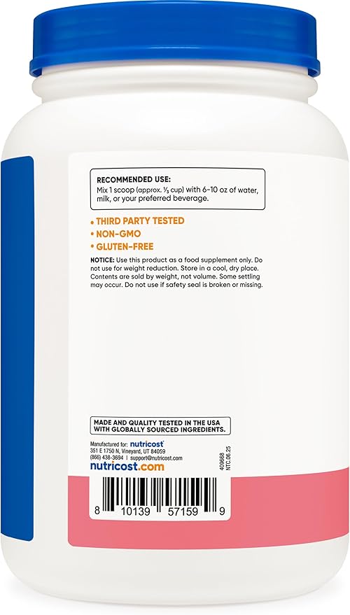 Nutricost Whey Protein Isolate (Strawberry Milkshake) 2LBS