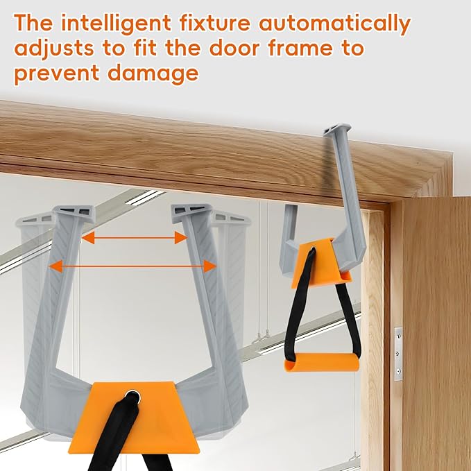 Portable Pull Up Bar for Doorway,Travel Pull Up Bar,Adjustable Home Gym Equipment,Dual Handle Design for Pull-Ups,Maximum Load Capacity of 330lb, No Screws Installation