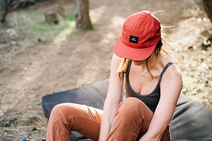 Tillak Wallowa Camp Hat, Lightweight Nylon 5 Panel Cap with Snap Closure