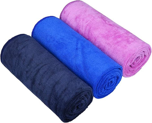 HOPESHIN Gyms Yoga Towels - Absorbent Microfiber Workout Towels for Men & Women, Soft, Fast Drying 3 Pack, 16x32 Inch
