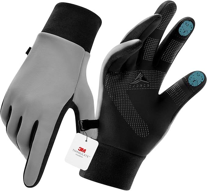 GXCROR Winter Gloves with Windproof & 3M Thermal Insulation, Touchscreen & Anti-Slip, Ideal for Running, Cycling, Hiking, Driving, and Outdoor Activities