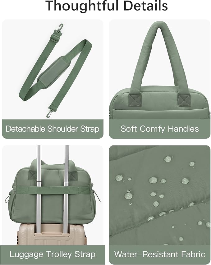 oscaurt Gym Bag for Women Lightweight Duffle Bag for Travel with Toiletry Pouch Water Resistant Carry On Weekender Overnight Duffel