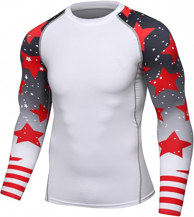 Men's Soft Slim Long Sleeve Dry-Fit Compression Gym Trainning Shirt