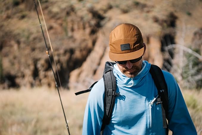 Tillak Wallowa Kodra Hat, Lightweight Oxford Nylon 5 Panel Cap with Snap Closure