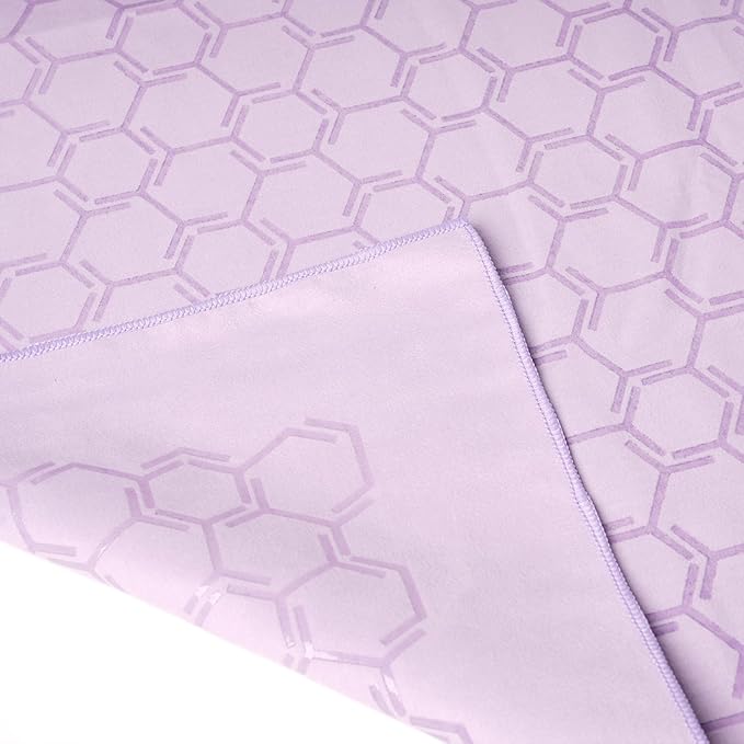 Eunzel Yoga Towel for Hot Yoga,Non-Slip Double Sided Silicone Grip Towel Absorbent Microfiber Towel for Hot Yoga, Vinyasa and Power 26.5"x72", Taro Purple