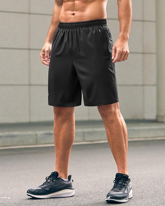 G Gradual Men's Athletic Running Shorts with Zipper Pockets Quick Dry 7"/ 5"/ 9" Workout Gym Shorts for Basketball Hiking