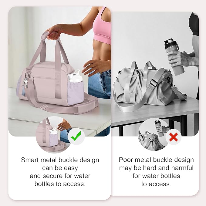 Small Gym Bag 14 inch for Women & Men Mini Gym Duffel Bag with Wet Compartment Waterproof Travel Duffle Bag for Sports Workout Dance