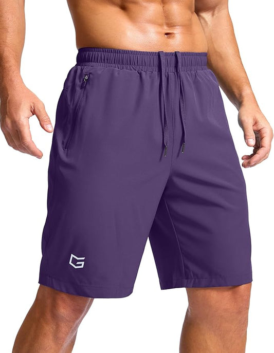 G Gradual Men's Athletic Running Shorts with Zipper Pockets Quick Dry 7"/ 5"/ 9" Workout Gym Shorts for Basketball Hiking