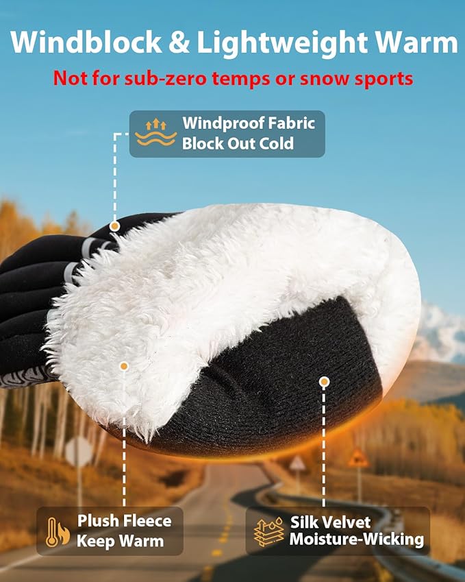 RIGWARL Lightweight Winter Cycling Gloves for Men and Women, Bike Gloves for Men Cycling, Windproof Full Finger Biking Glove