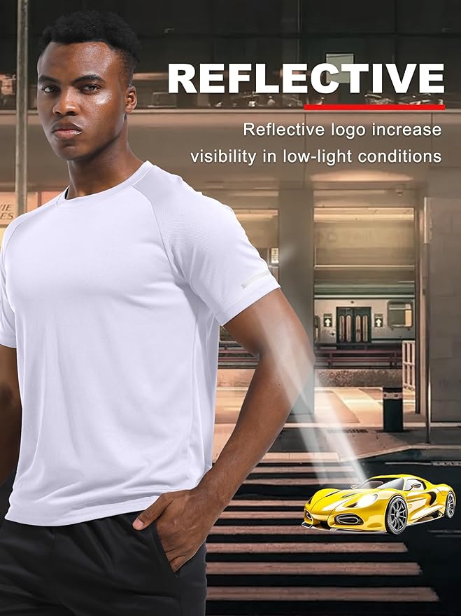 Holure Men's Mesh Quick-Dry Short Sleeve Workout T-Shirt