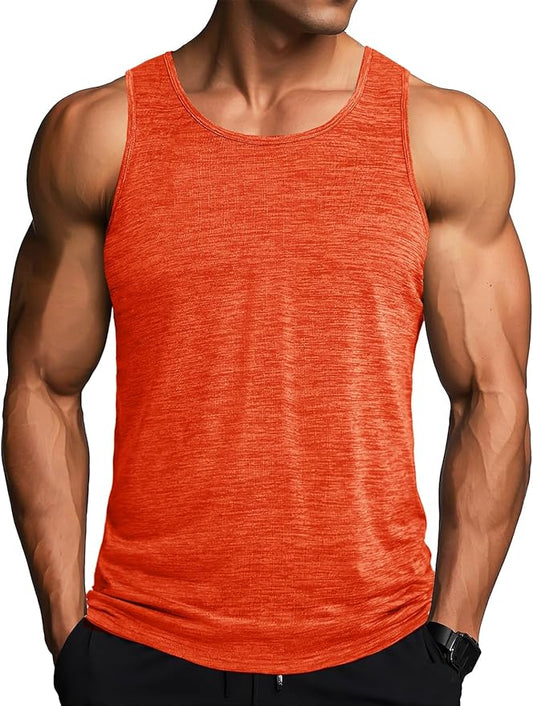 MAGCOMSEN Mens Workout Tank Tops Undershirt Cotton Muscle Athletic Sleeveless Shirts for Gym