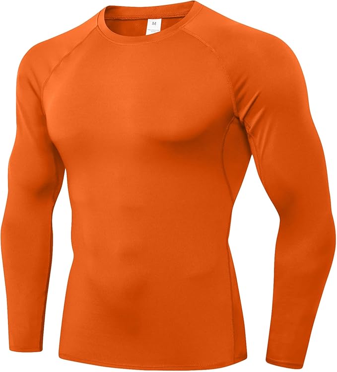 Compression Shirt Men Long Sleeve Quick Dry T-Shirt Athletic Workout Base Layer Running Sports Gym Undershirts