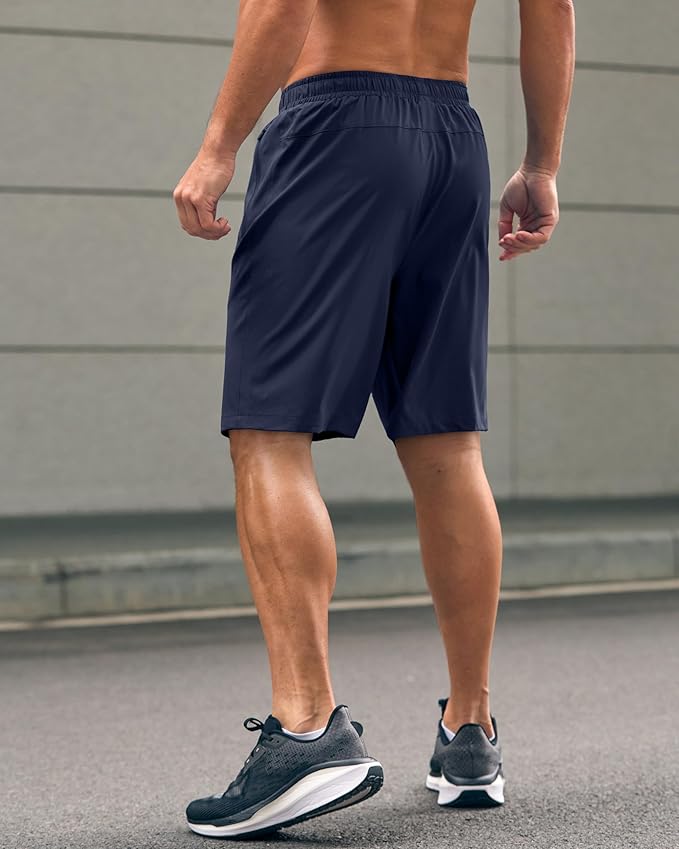 G Gradual Men's Athletic Running Shorts with Zipper Pockets Quick Dry 7"/ 5"/ 9" Workout Gym Shorts for Basketball Hiking