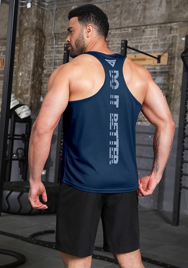 Boyzn Men's 1, 3 or 5 Pack Y-Back Workout Tank Tops, Athletic Muscle Gym Tank Tops, Fitness Bodybuilding Sleeveless T-Shirts