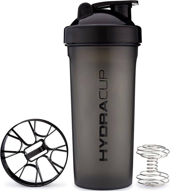 Hydra Cup [3 Pack] 45 Ounce Shaker Bottles for Protein Shakes, Jumbo Shaker Cups with Ball Blender Whisk, Extra Large Bottle with Handle (Dark Colors)