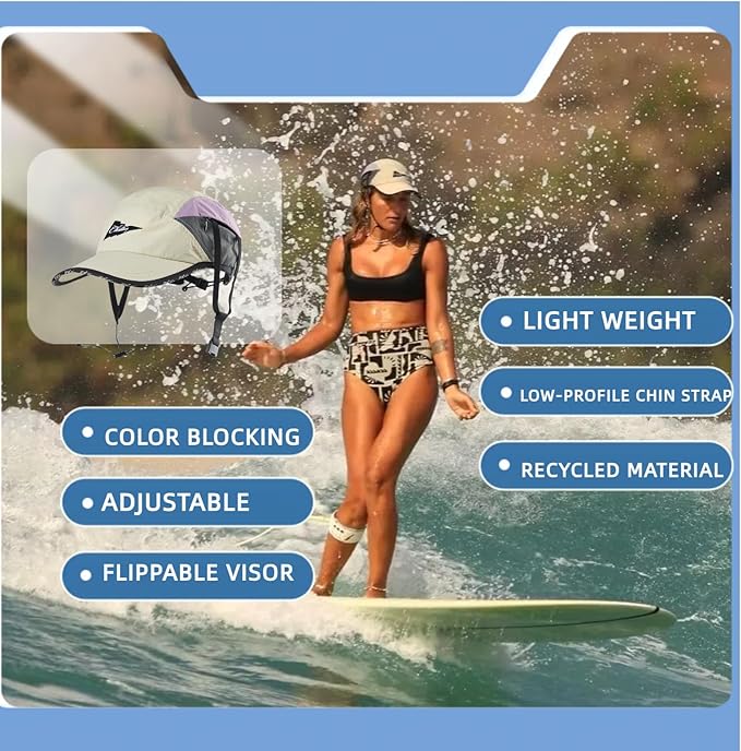 Vintage American-Style Sports Sunscreen Baseball Cap,Outdoor Camping Sunshade Waterproof and Non-Slip Surfing Hat Water Sport