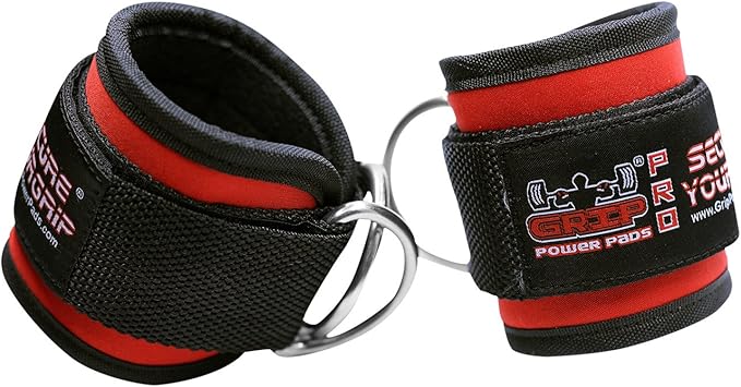 Ankle Straps for Cable Machines Double D-Ring Gym Adjustable Neoprene Premium Cuffs to Enhance Legs Abs & Glutes Kickbacks Workouts Leg Curls Extensions Booty Hip Abductors Exercise for Men & Women