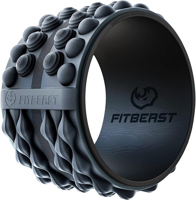 FitBeast Back Roller, Back Wheel Foam Roller - Targeted Muscle Roller for Deep Tissue Massage, Back Stretcher