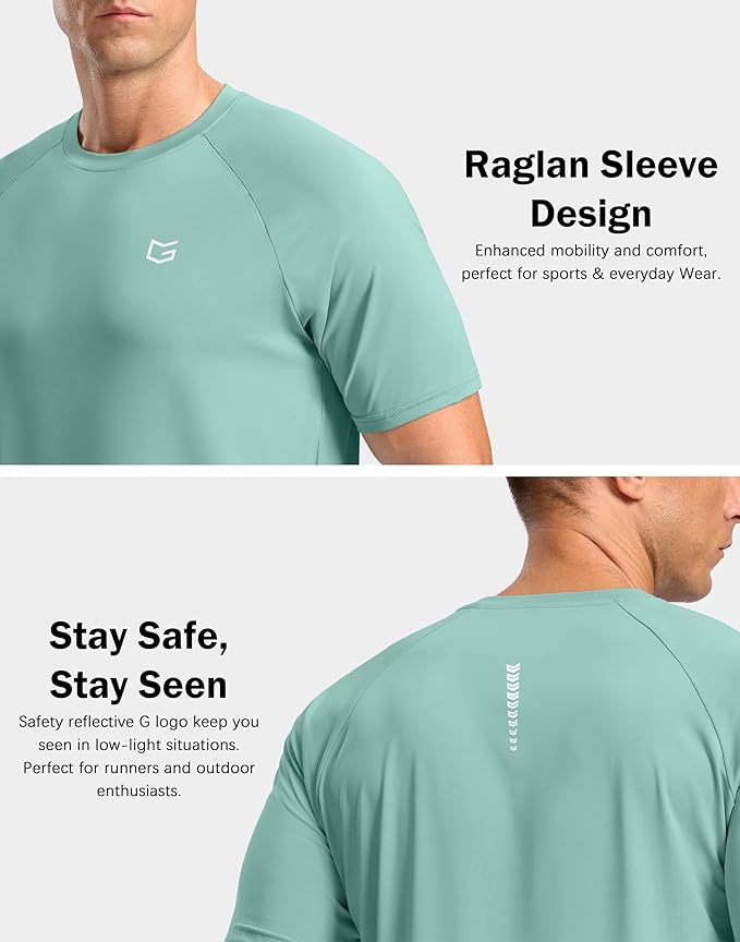 G Gradual Men's Workout Athletic T-Shirts Moisture Wicking Cooling Running Shirts Short Sleeve Performance Tee for Gym Tennis