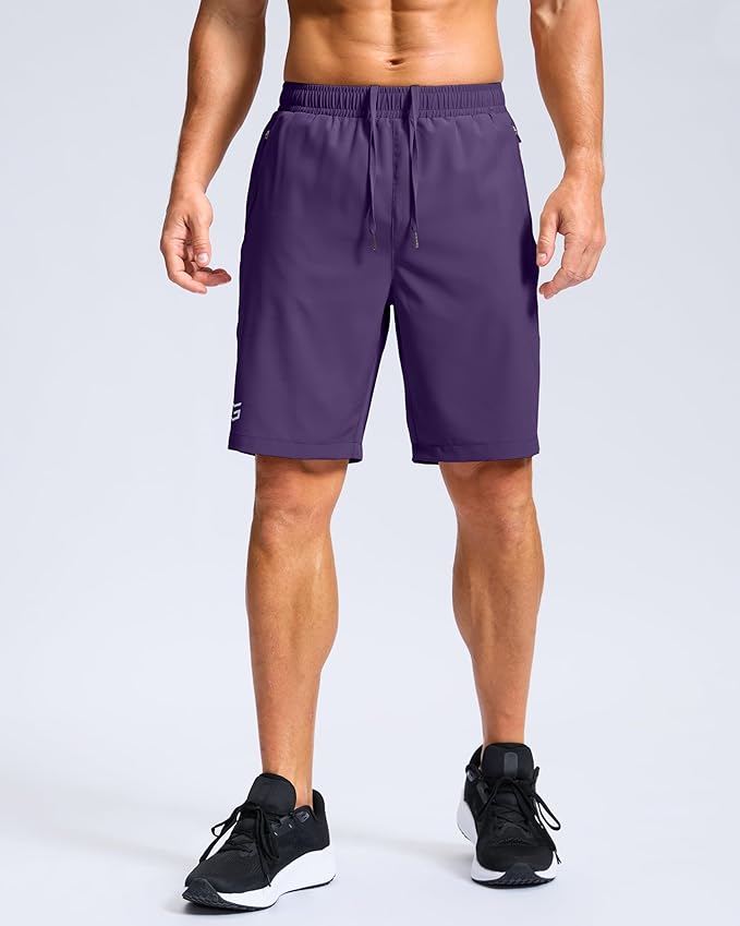 G Gradual Men's Athletic Running Shorts with Zipper Pockets Quick Dry 7"/ 5"/ 9" Workout Gym Shorts for Basketball Hiking