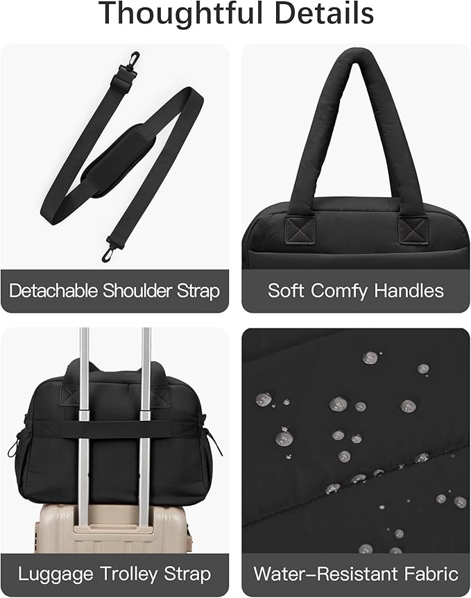 oscaurt Gym Bag for Women Lightweight Duffle Bag for Travel with Toiletry Pouch Water Resistant Carry On Weekender Overnight Duffel