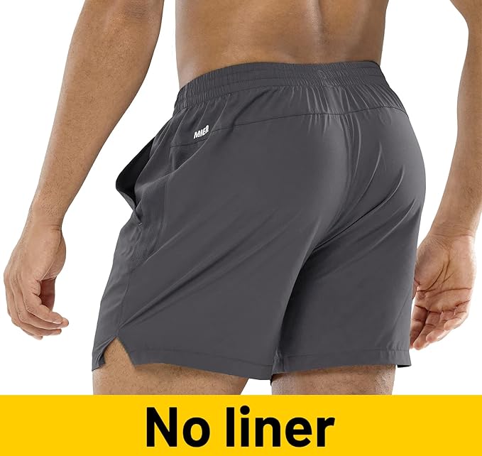 MIER Men's Workout Running Shorts Quick Dry Active 5 Inches Shorts with Pockets, Lightweight, Breathable