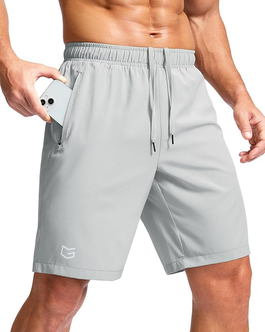 G Gradual Men's Athletic Running Shorts with Zipper Pockets Quick Dry 7"/ 5"/ 9" Workout Gym Shorts for Basketball Hiking