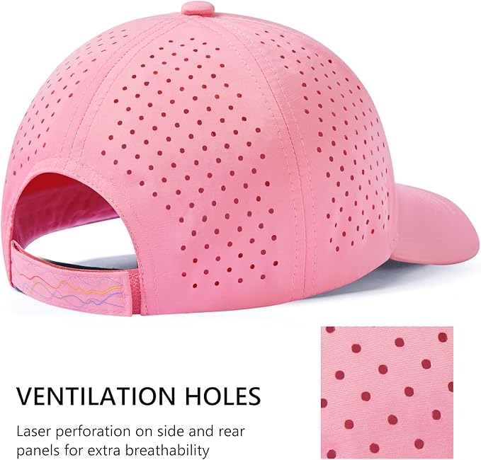 UPF 50+ Performance Water Resistant Baseball Cap Lightweight Breathable Hat Golf Running Boat Hiking for Men Women