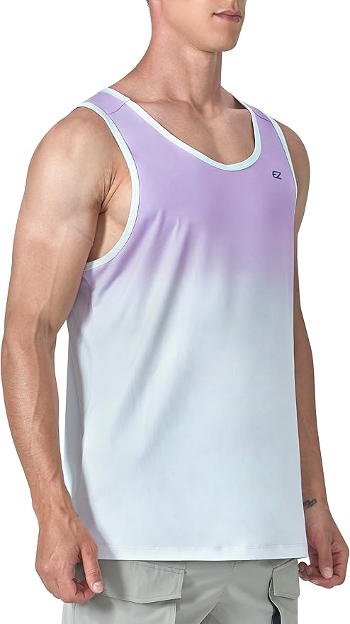 EZRUN Men's Quick Dry Sport Tank Top for Bodybuilding Gym Athletic Jogging Running,Fitness Training Workout Sleeveless Shirts