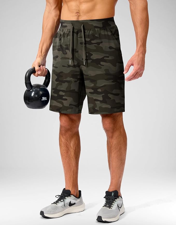 Men's Running Shorts with Zipper Pockets 9 Inch/ 7 Inch / 5 Inch Lightweight Quick Dry Gym Workout Athletic Shorts for Men