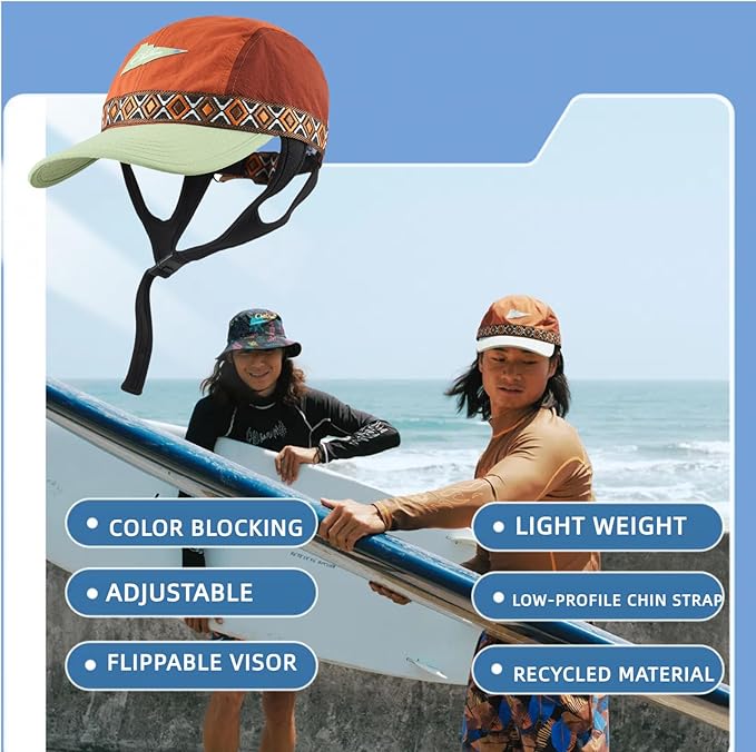 Vintage American-Style Sports Sunscreen Baseball Cap,Outdoor Camping Sunshade Waterproof and Non-Slip Surfing Hat Water Sport