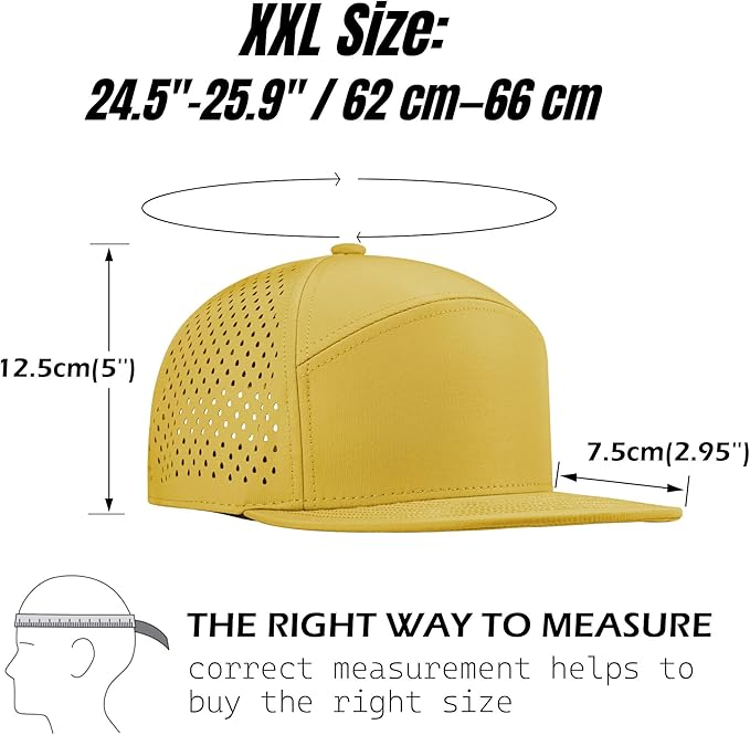 Performance Snapback Hats for Men Women,Flat Bill Cap,Golf,Running,Workout