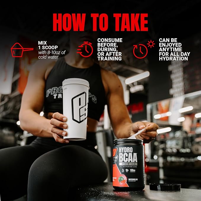 PROSUPPS HydroBCAA Essential Amino Acids Powder, Blue Raspberry - Workout Supplement with BCAA, EAAs & Electrolytes for Hydration & Recovery - Stimulant-Free, Soy & Gluten-Free - 30 Servings