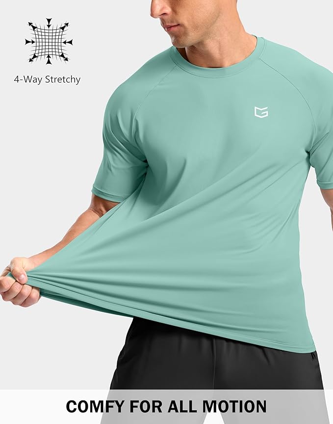 G Gradual Men's Workout Athletic T-Shirts Moisture Wicking Cooling Running Shirts Short Sleeve Performance Tee for Gym Tennis