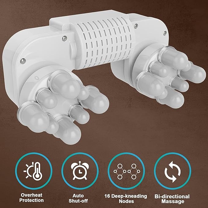 cotsoco Shiatsu Back Neck and Shoulder Massager with Heat,Deep Tissue 3D Kneading Pillow, Electric Full Body Massager for Legs,Foot,Body Muscle Pain Relief,Gifts for Mom Dad